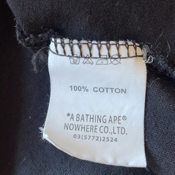 A Bathing Ape BAPE tshirt black - Picture 5 of 8
